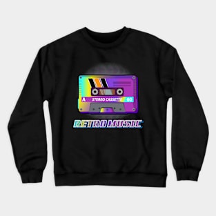 Retro Music Cassette Tape.Music mixtape,Cassette Tape 80s,90s Crewneck Sweatshirt